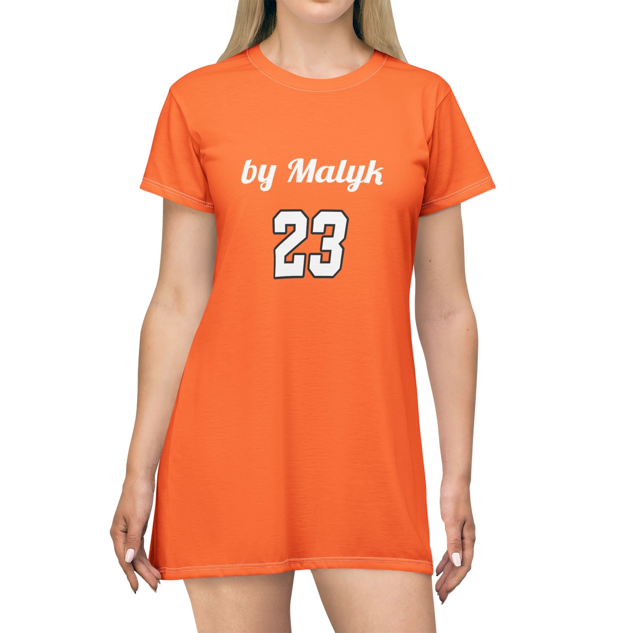 The 23 t-shirt Dress Cosmic Orange edition by Malyk