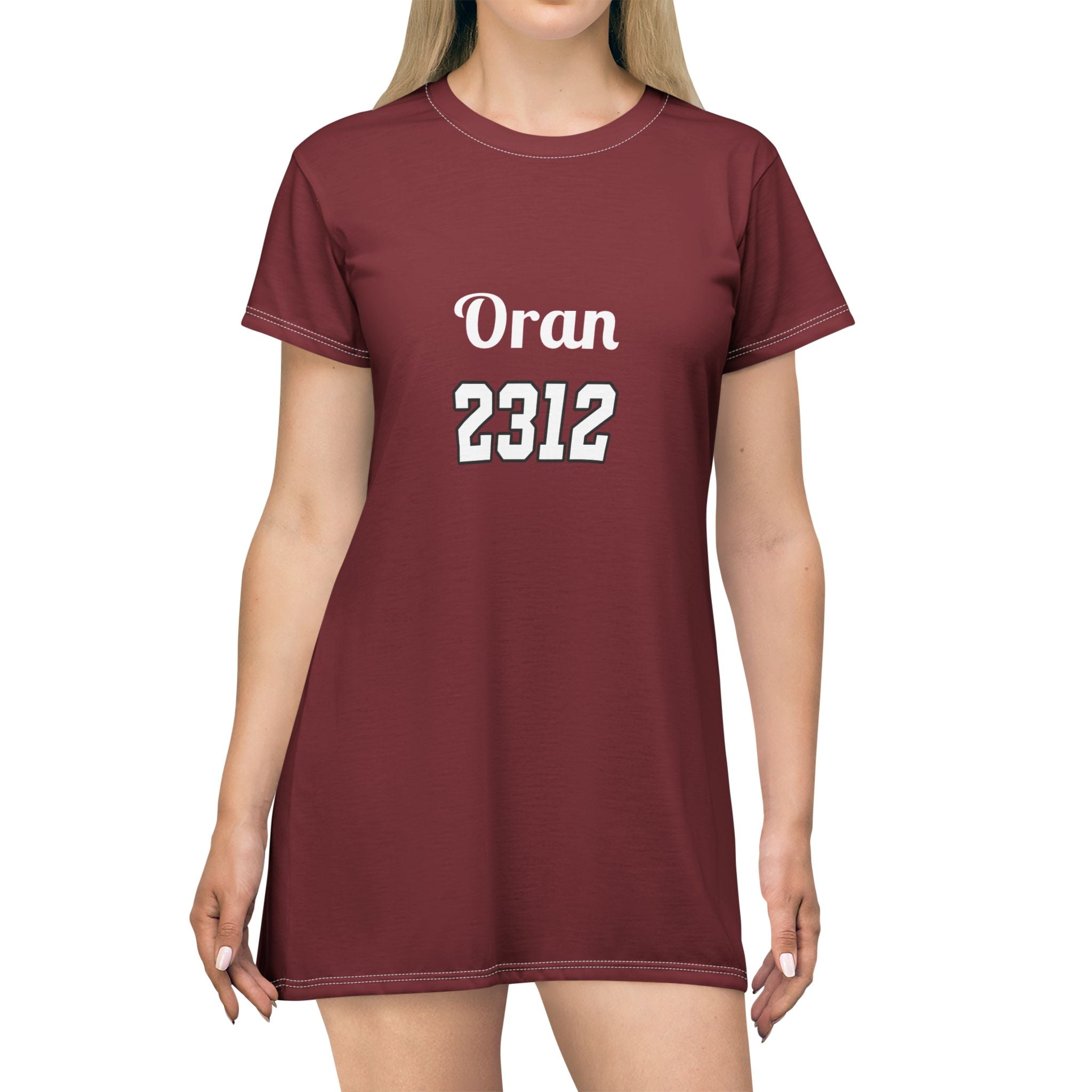 The 2312 t-shirt dress dark cherry edition